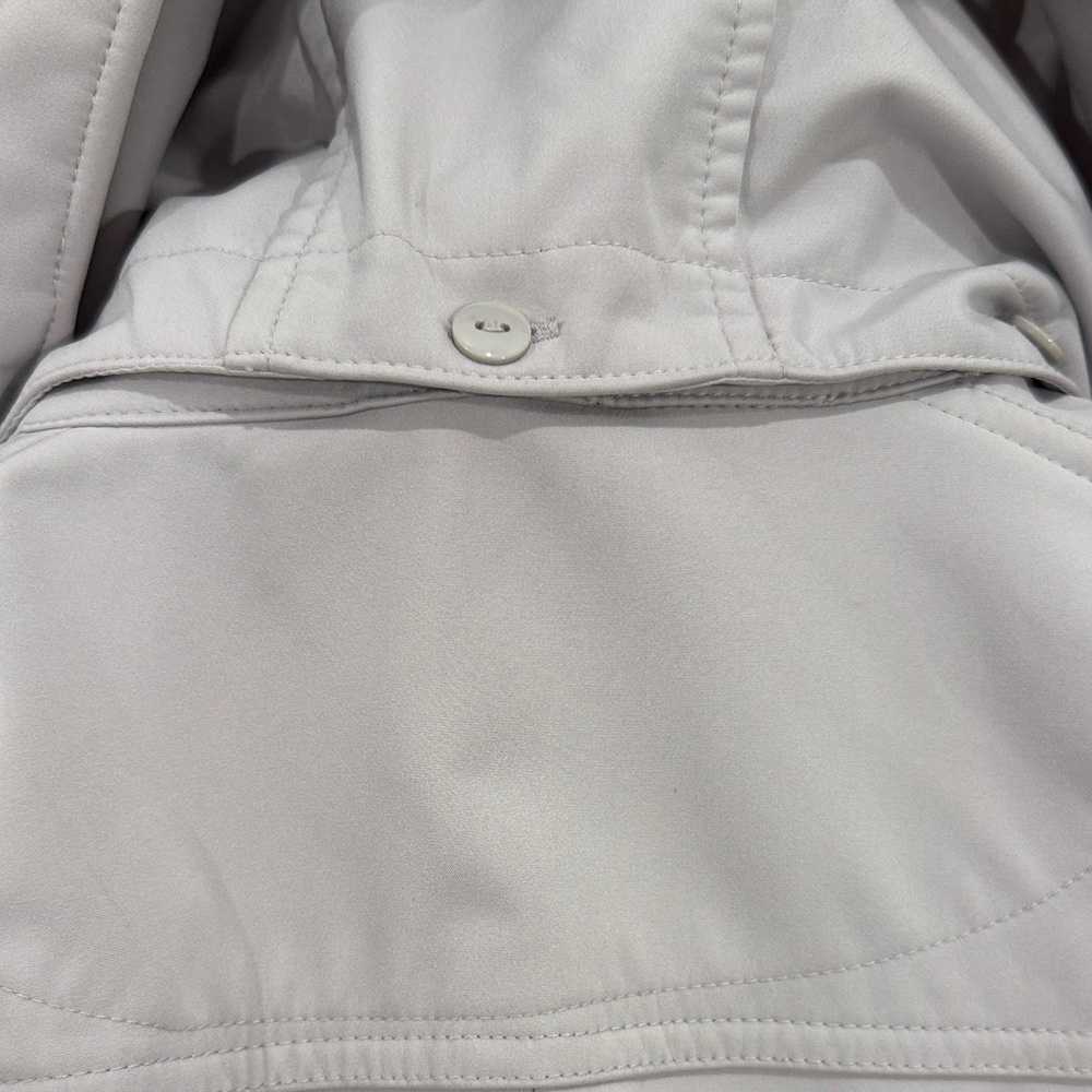 Women's Cream Trench Coat with detachable hood - Picture 5 of 5